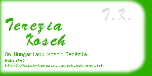 terezia kosch business card